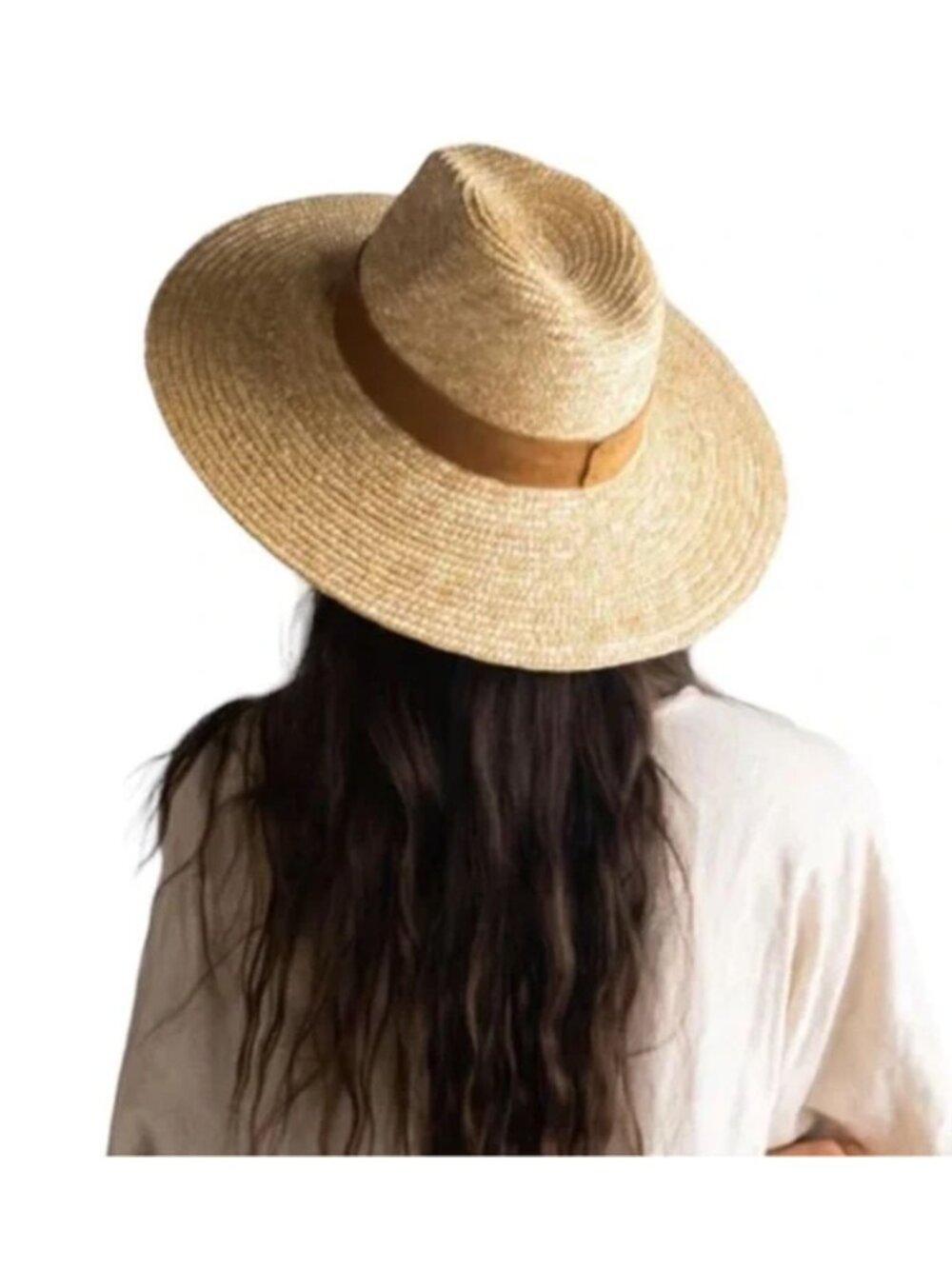 NWT Gigi Pip Isla Straw Fedora Hat S/M 57cm Adjustable Wide Brim Band MSRP$102 - Picture 17 of 17